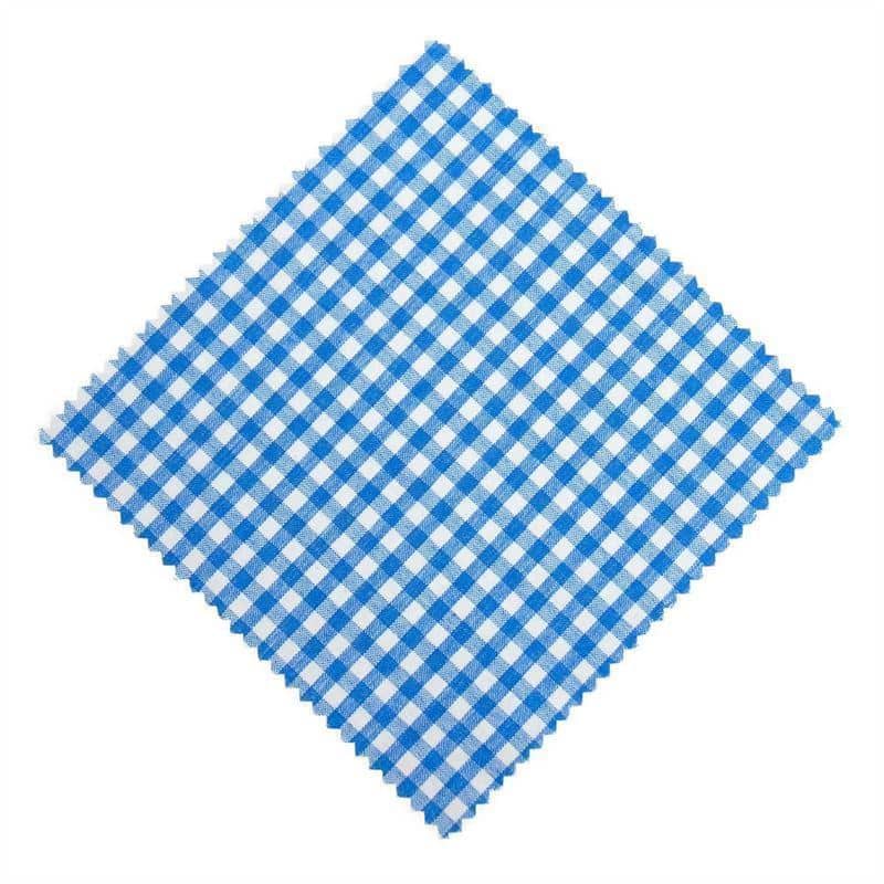 Cubretapas de tela a cuadros 15x15, cuadrado, textil, petróleo, boca: TO58-TO82 Cubretapas de tela a cuadros 15x15, cuadrado, textil, petróleo, boca: TO58-TO82