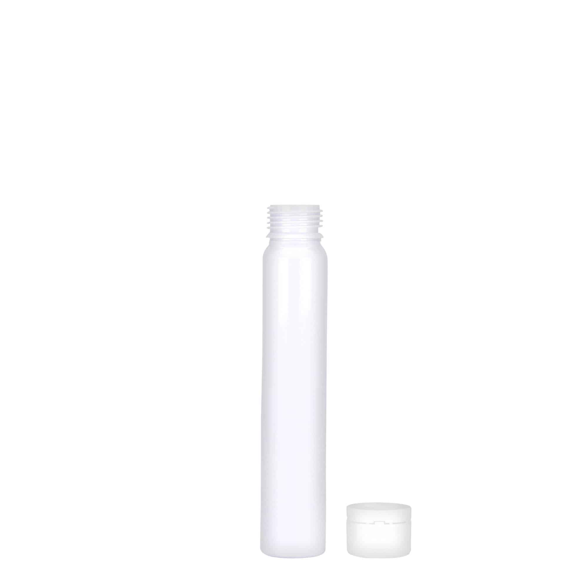 25 ml tubos PET, plástico, blanco, abertura: cierre de rosca