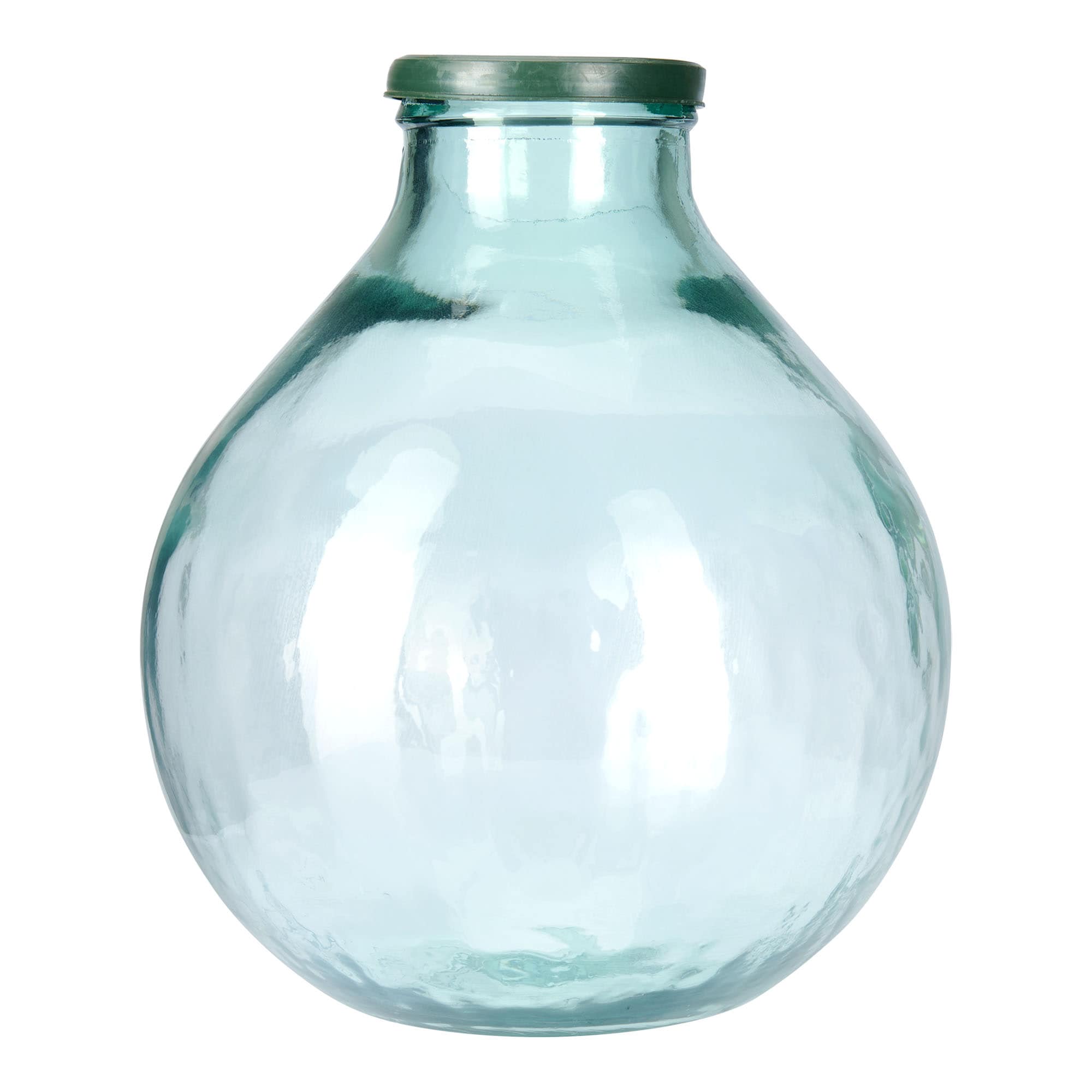 Botella de balón de 25 l de cuello ancho, vidrio, boca: tapa de solapa
