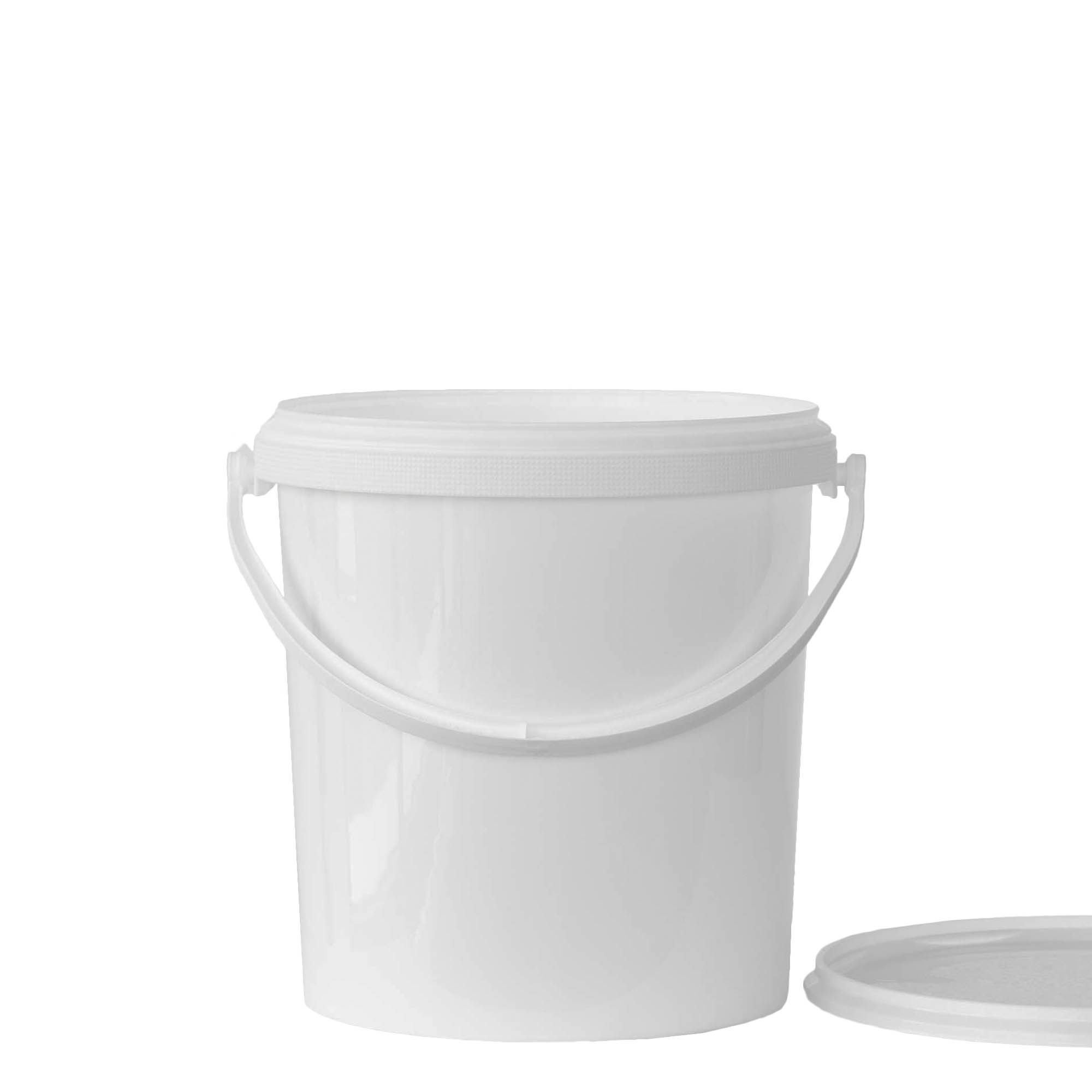 Cubeta de 6 l, plástico PP, blanca Cubeta de 6 l, plástico PP, blanca