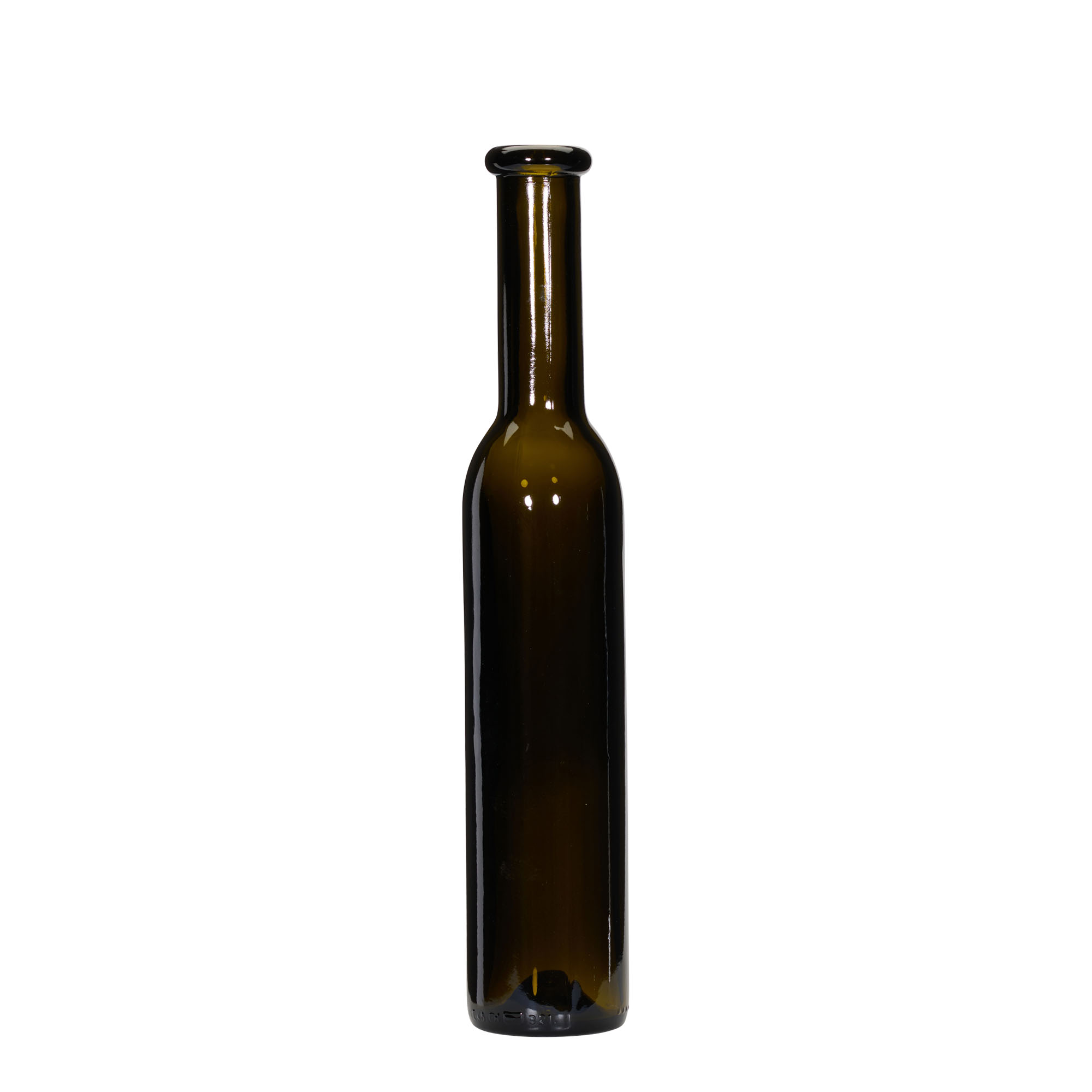 Botella de vidrio de 250 ml 'Rocky', verde antiguo, boca: corcho