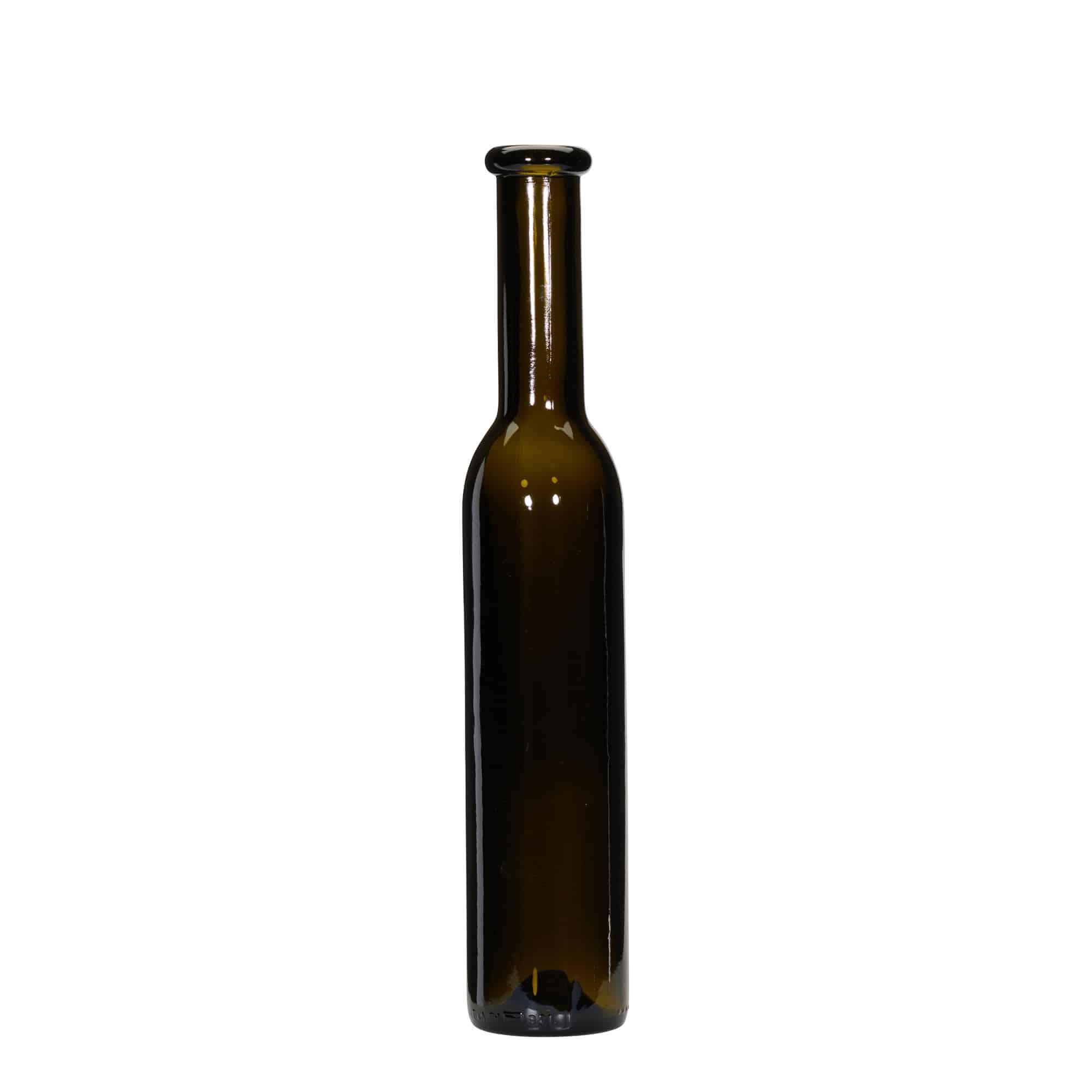 Botella de vidrio de 250 ml 'Rocky', verde antiguo, boca: corcho