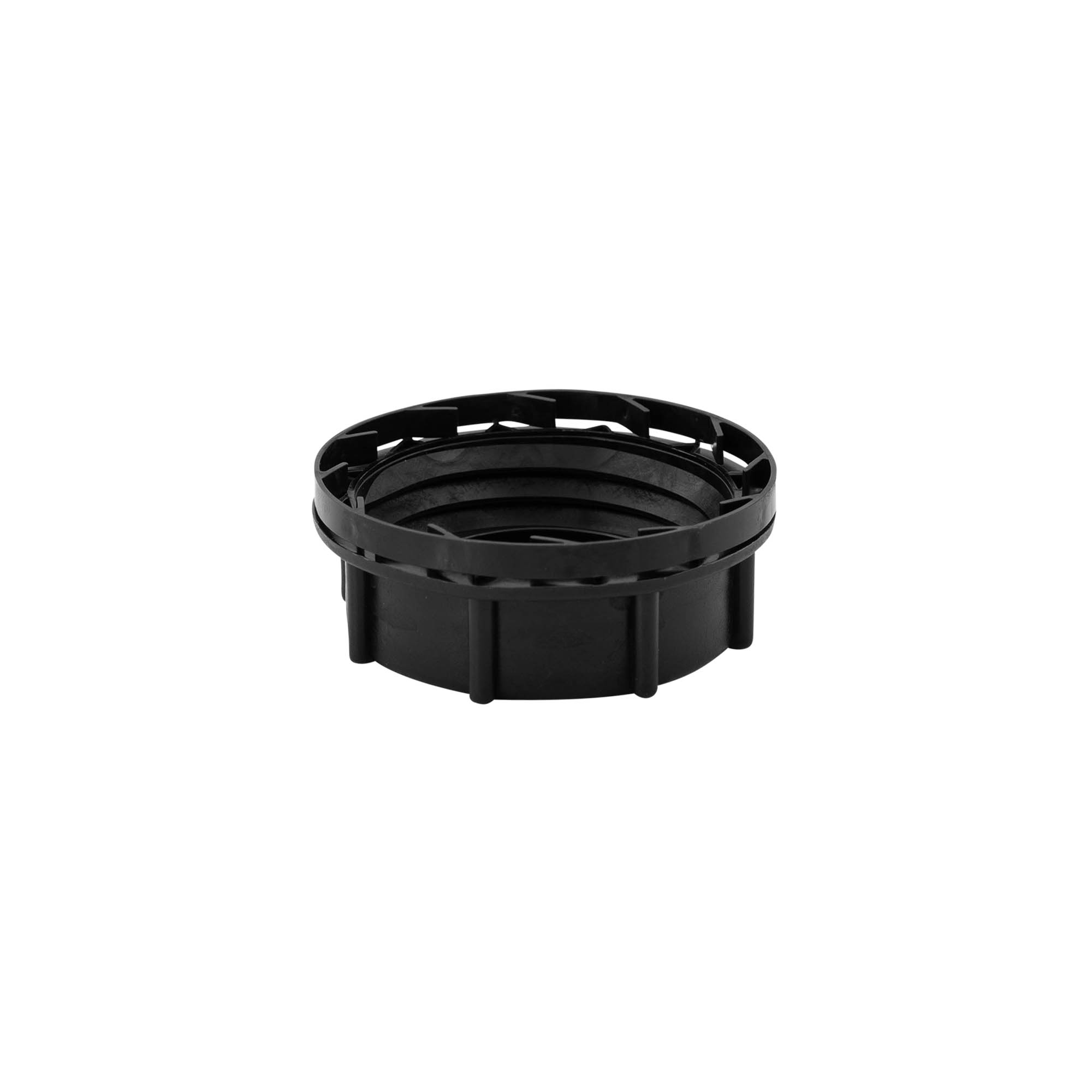 Tapa roscada, plástico PP, negro, para boca: ND55