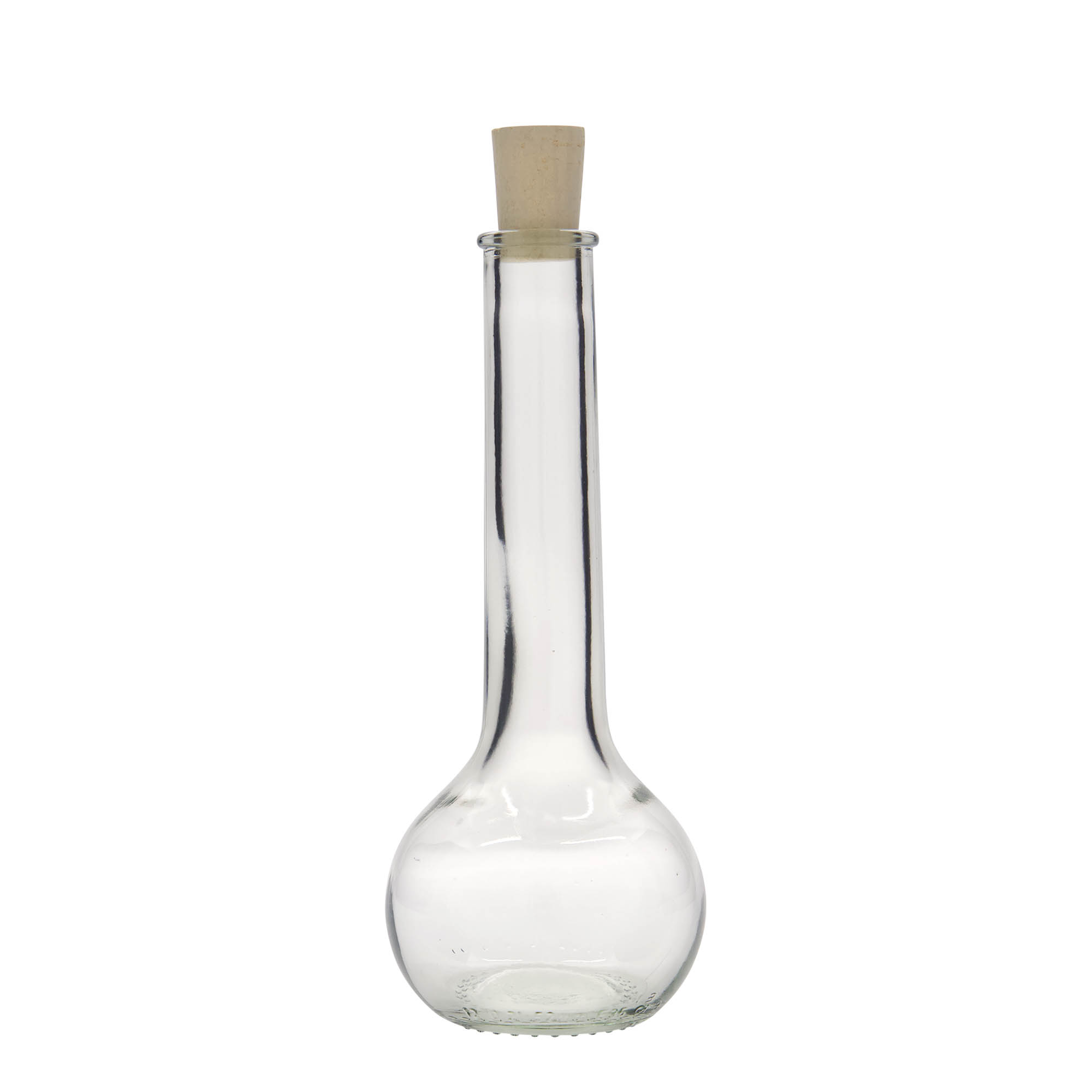 Botella de vidrio de 200 ml 'Tulipano', boca: corcho