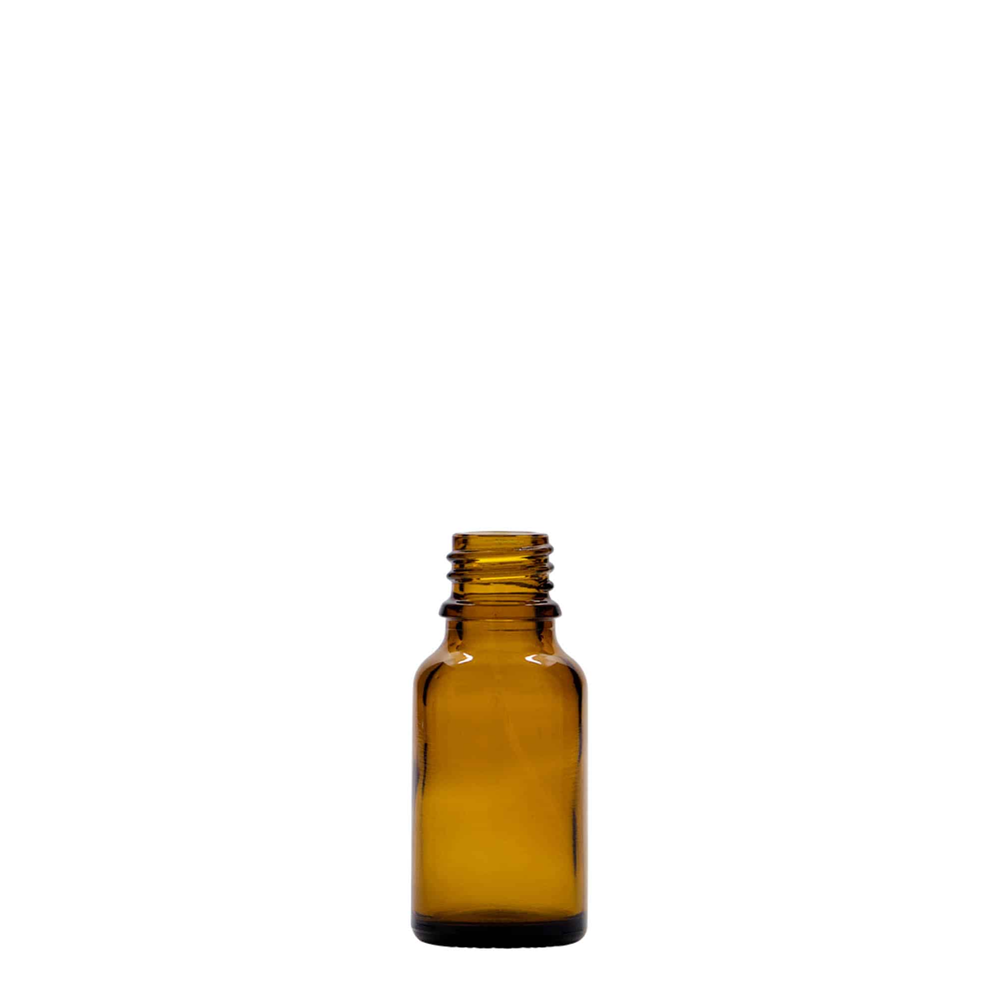 Frasco de medicamentos de 15 ml, vidrio, marrón, boca: DIN 18 Frasco de medicamentos de 15 ml, vidrio, marrón, boca: DIN 18