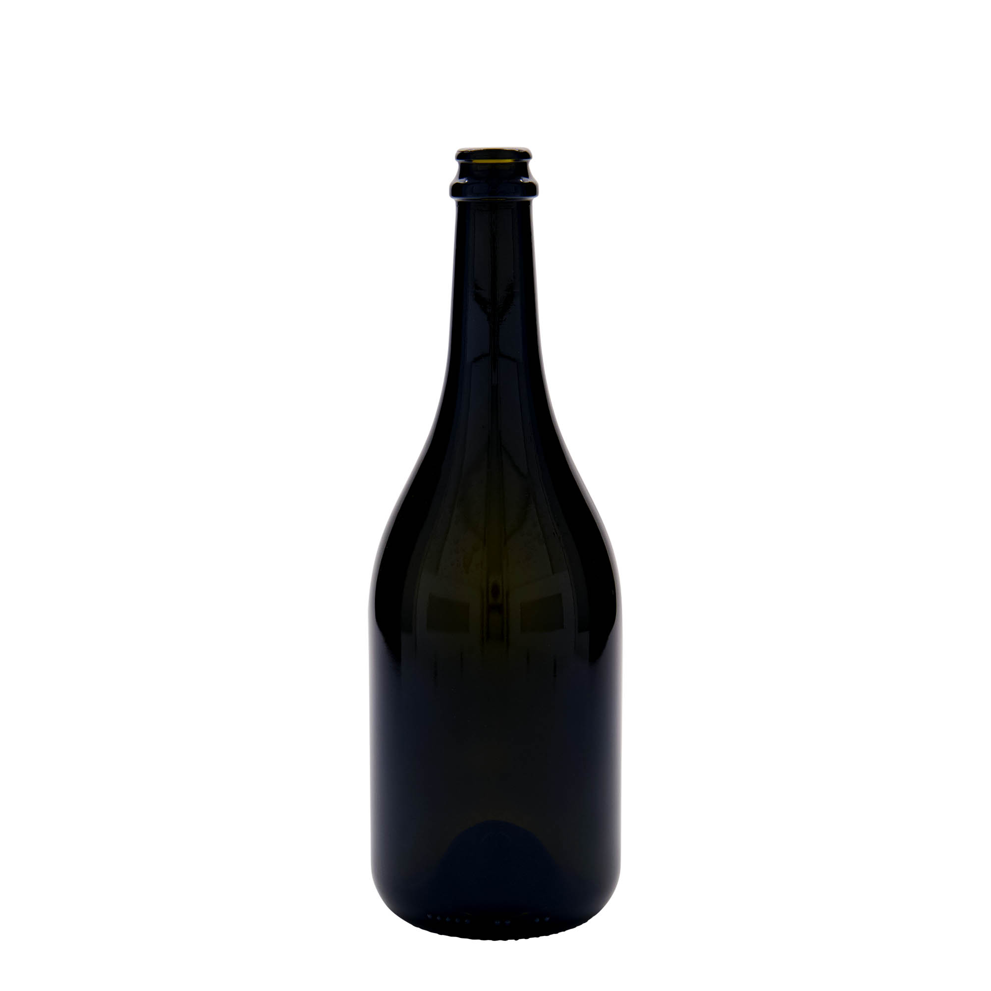 Botella de cerveza de 750 ml 'Horta', vidrio, verde antiguo, boca: tapón corona