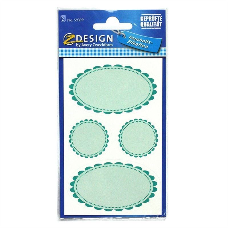 Zweckform Etiquetas 'Marco Verde', papel, verde Zweckform Etiquetas 'Marco Verde', papel, verde