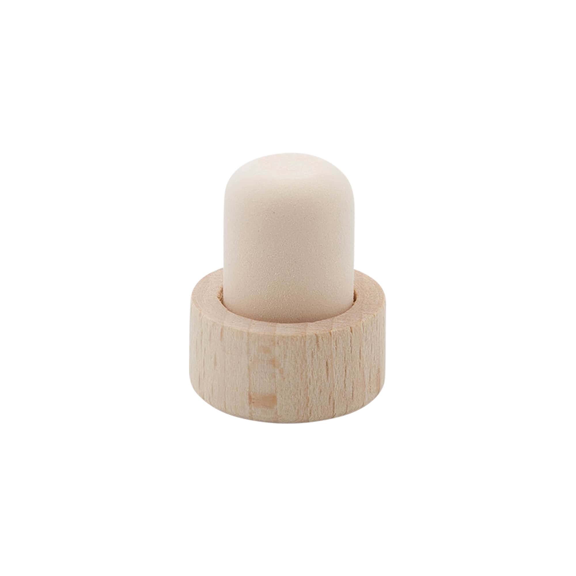 Tapones con asa de corcho 19 mm, madera/plástico, para boca: corcho