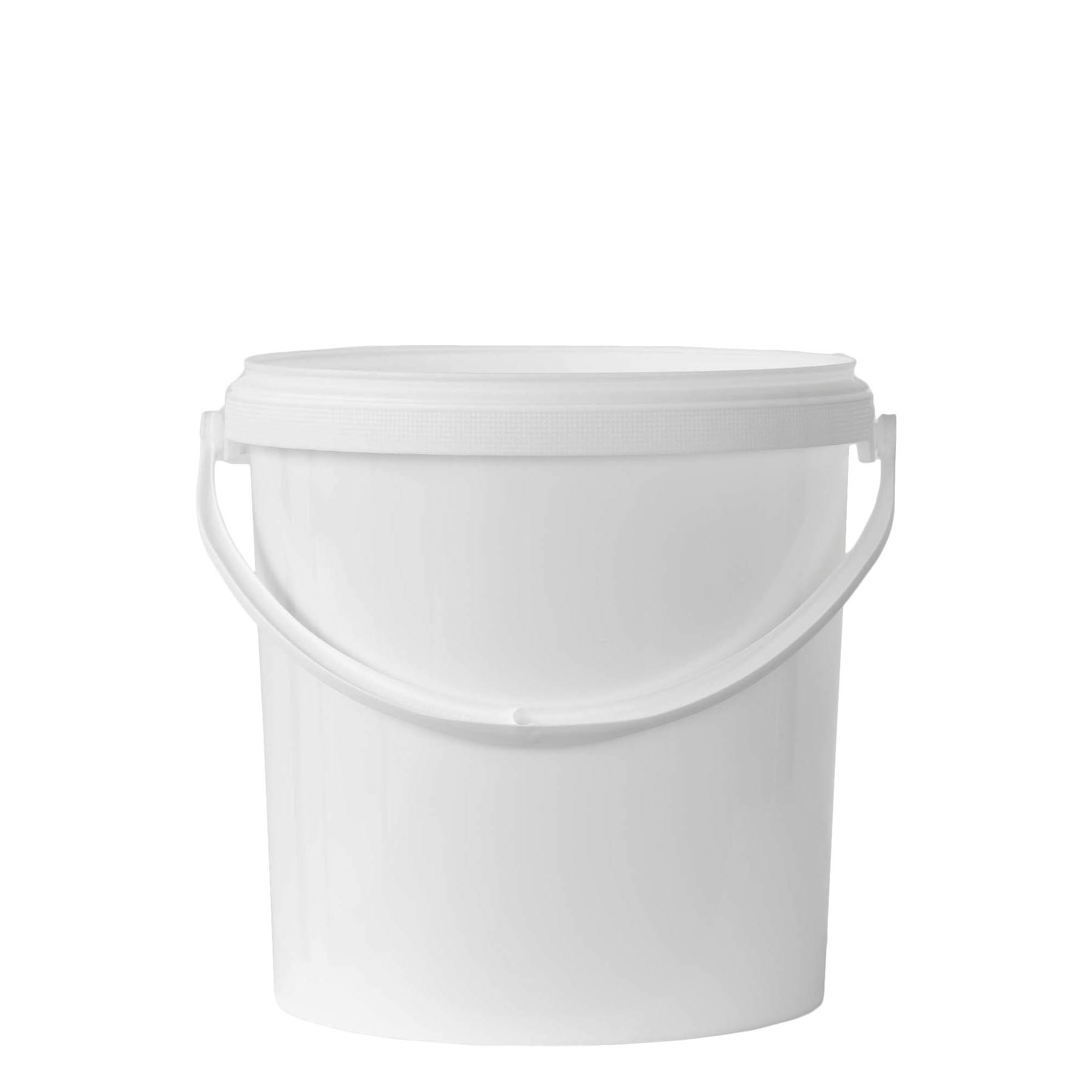Cubo de 10 l, plástico PP, blanco