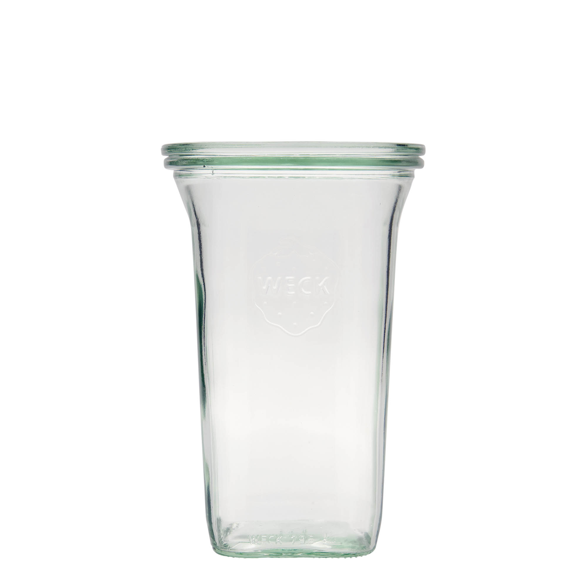 795 ml WECK-Quadroglas, cuadrado, boca: borde redondo