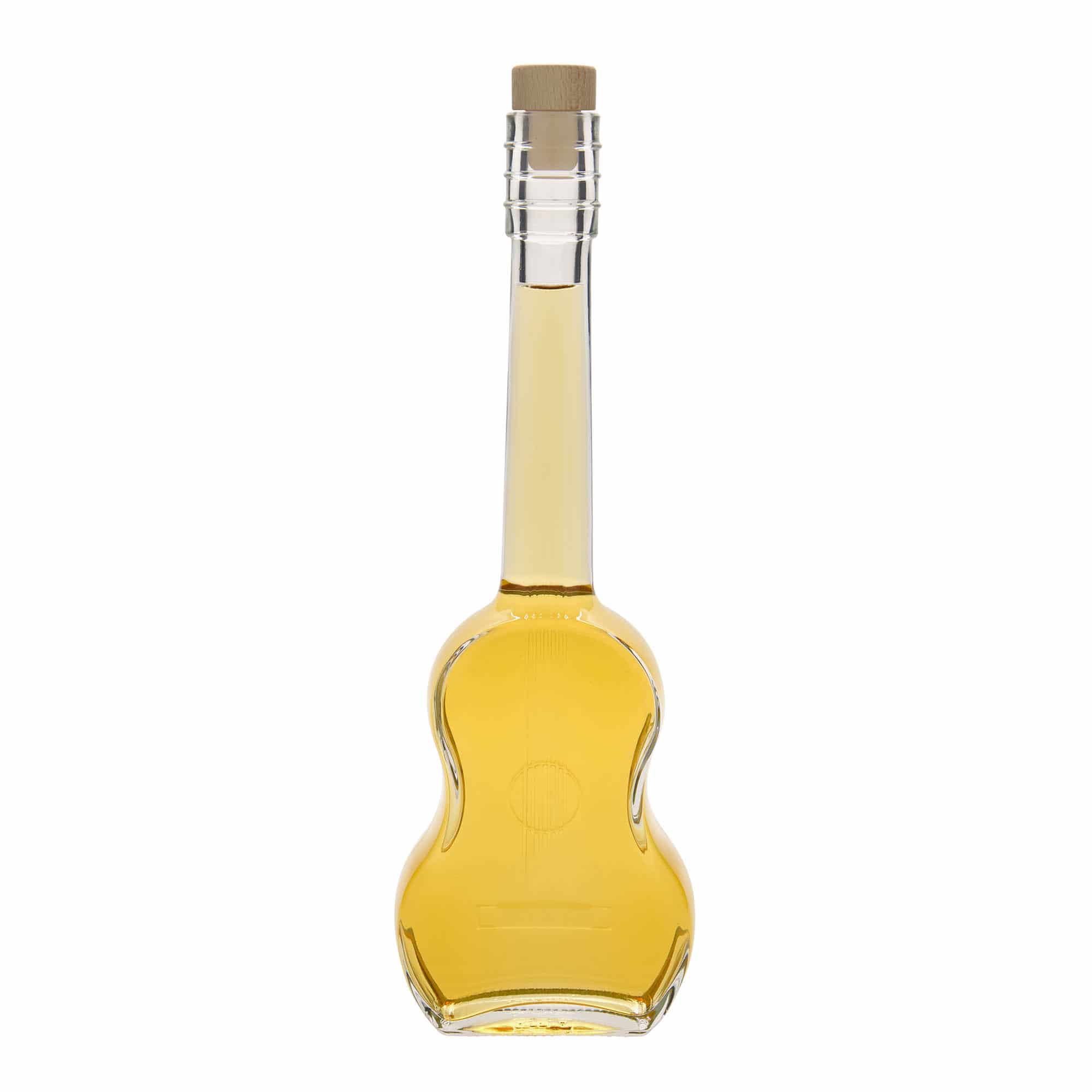 Botella de vidrio 'Guitarra' de 500 ml, boca: corcho