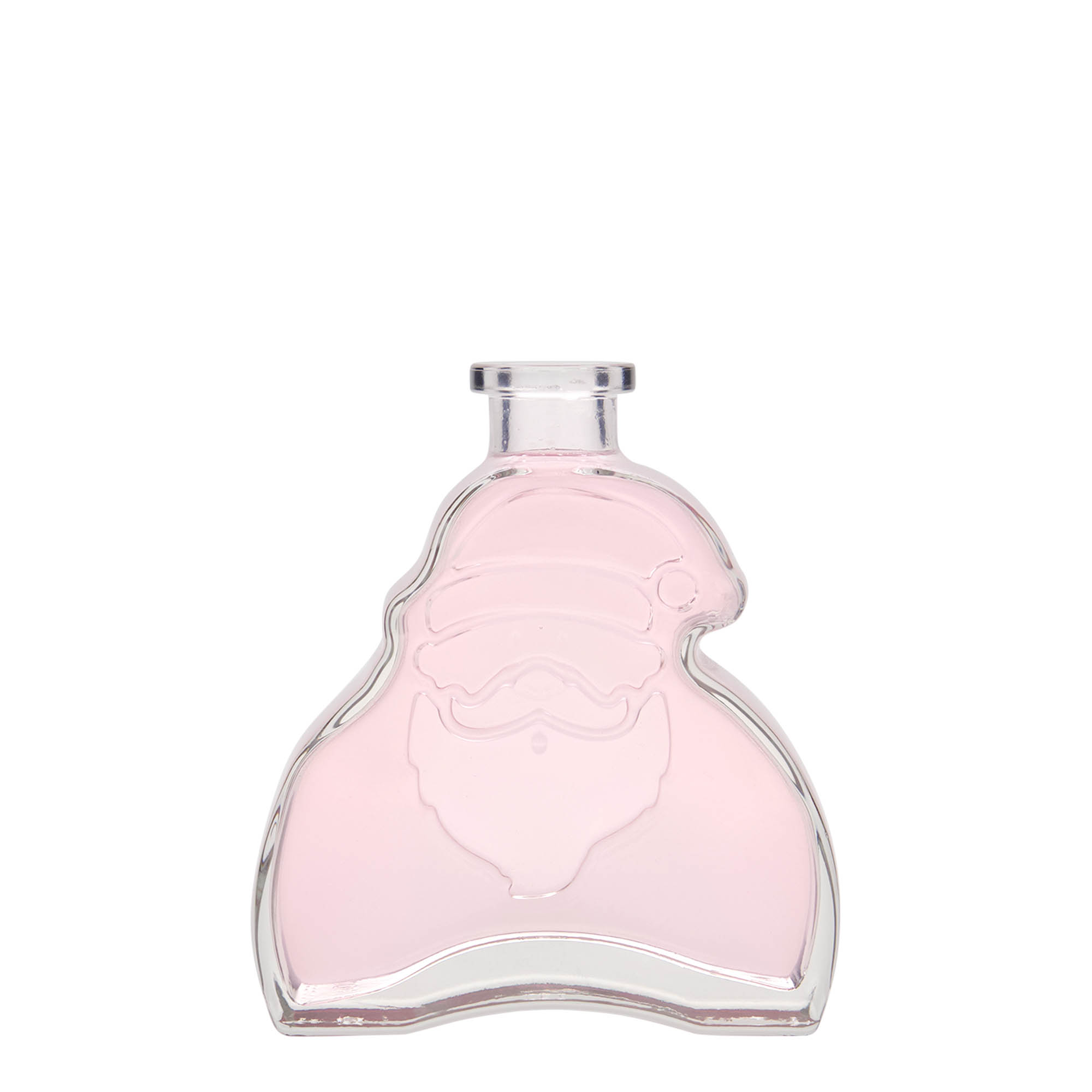 Botella de vidrio 'Santa Claus' de 200 ml, boca: corcho