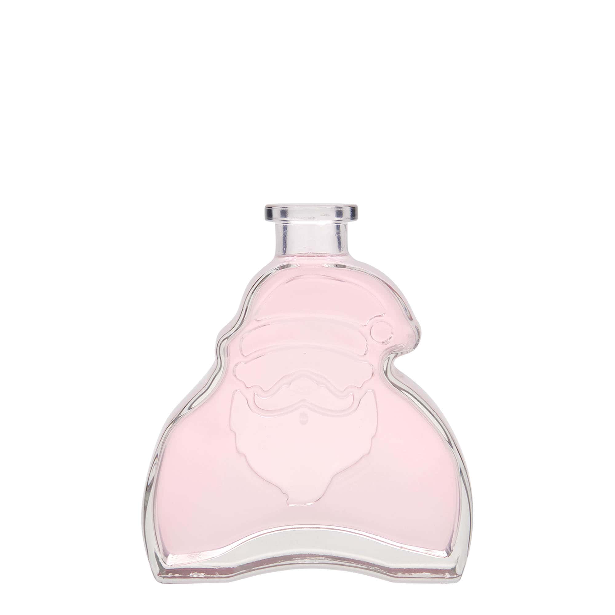 Botella de vidrio 'Santa Claus' de 200 ml, boca: corcho
