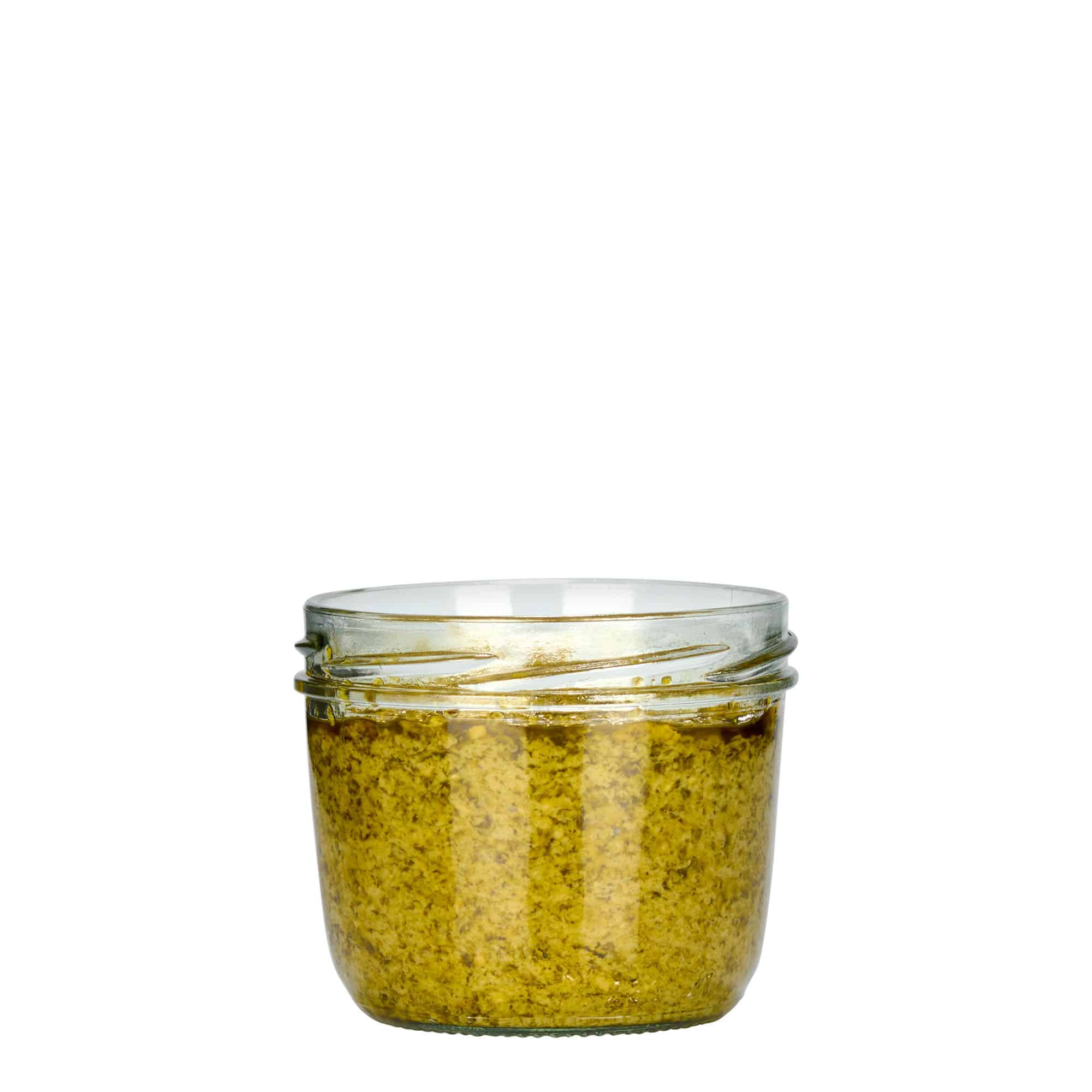 Tarro de vidrio conico de 230 ml, boca: Twist-Off (TO 82)