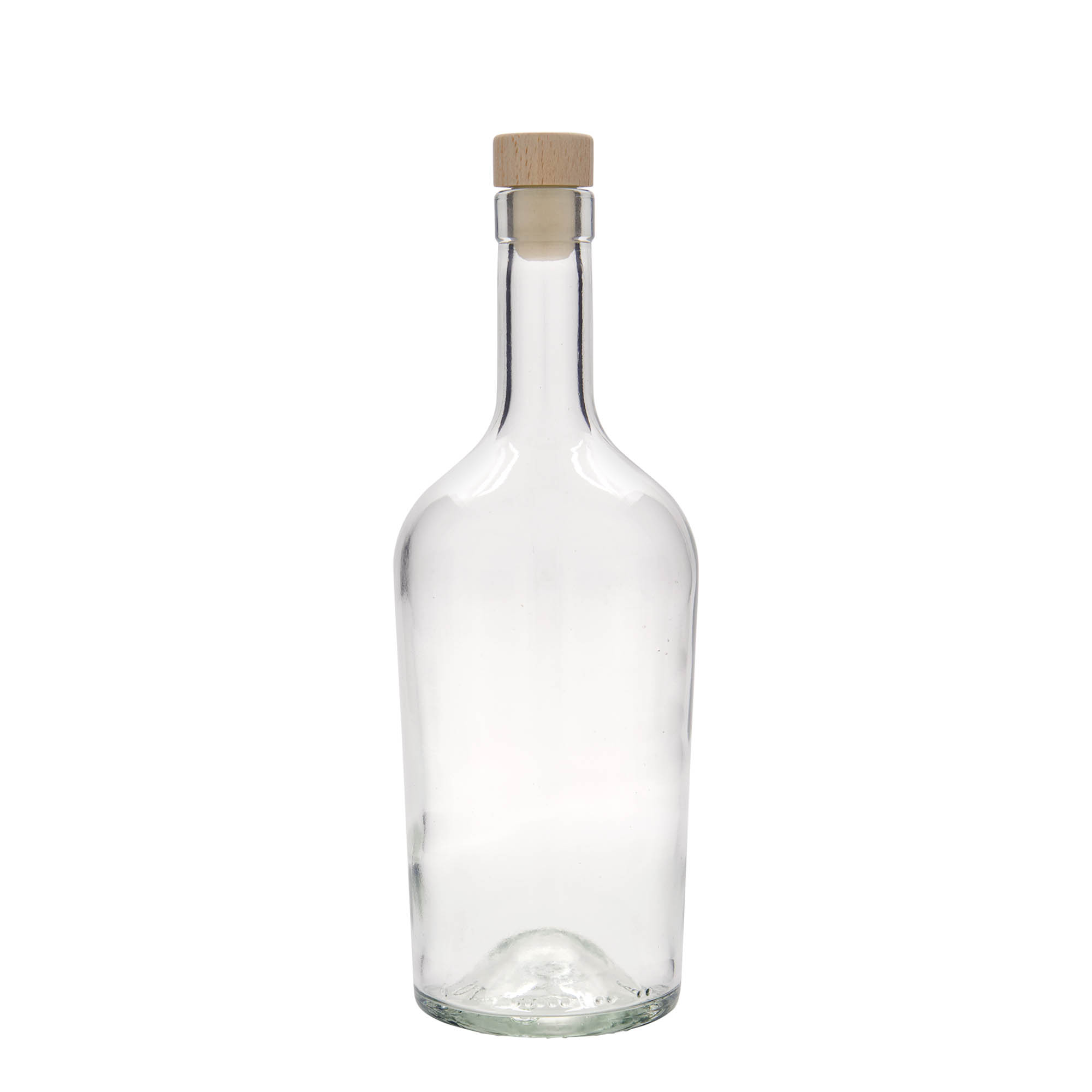 Botella de vidrio de 700 ml 'Margarethe', boca: corcho