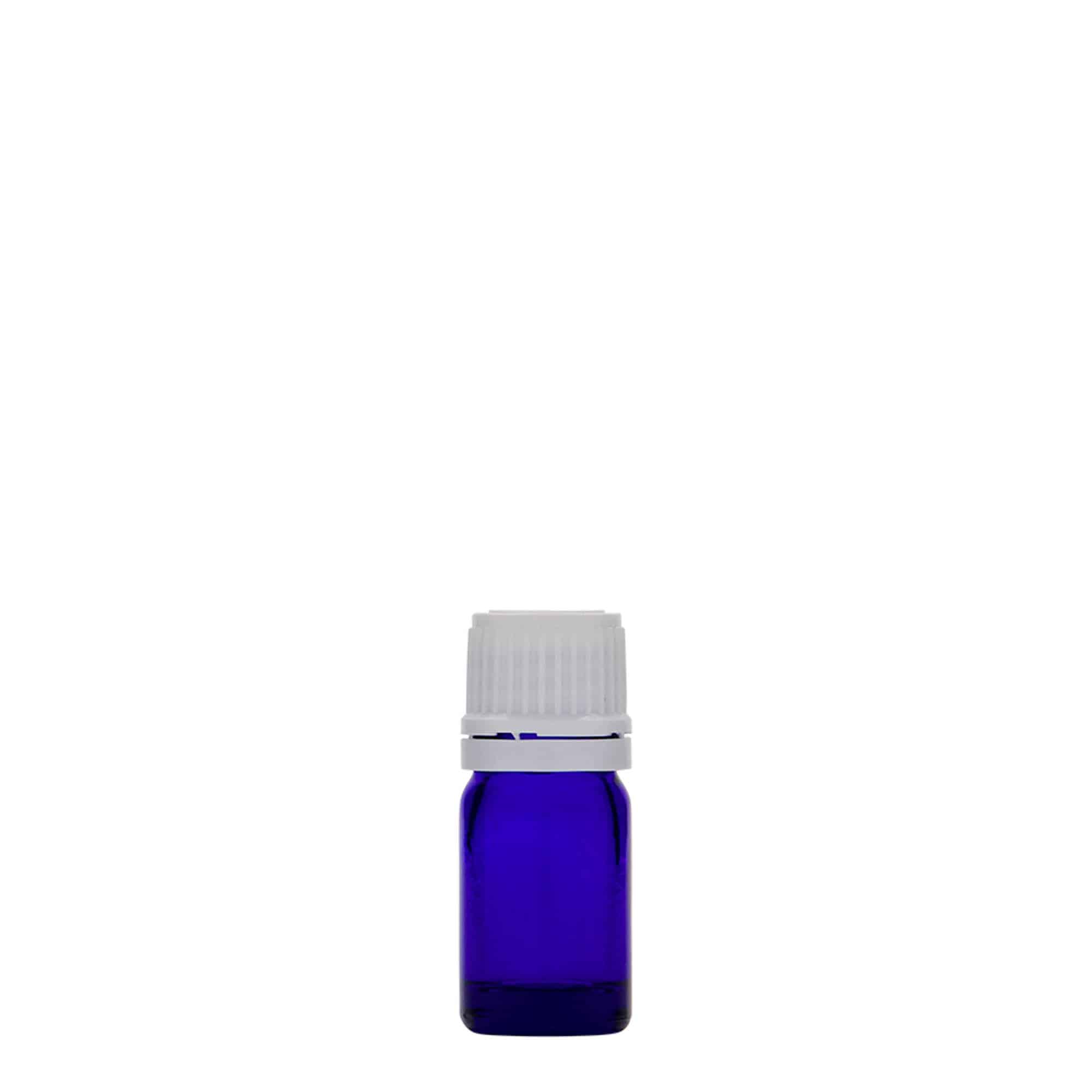 Frasco de medicamentos de 5 ml, vidrio, azul real, boca: DIN 18