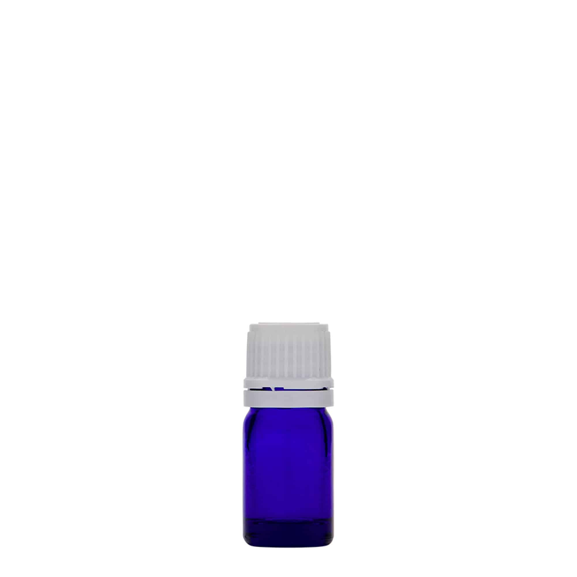 5 ml frasco de medicina, vidrio, azul real, boca: DIN 18