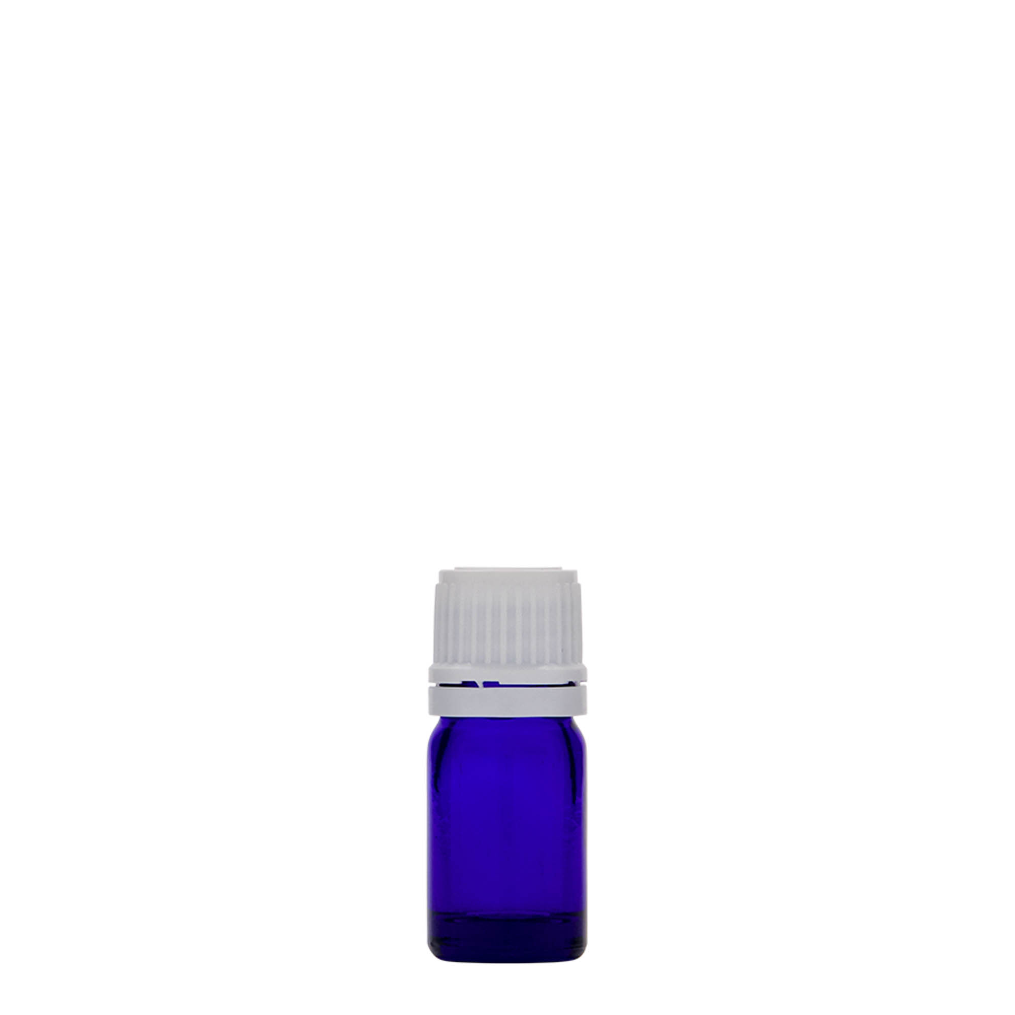 5 ml frasco de medicina, vidrio, azul real, boca: DIN 18